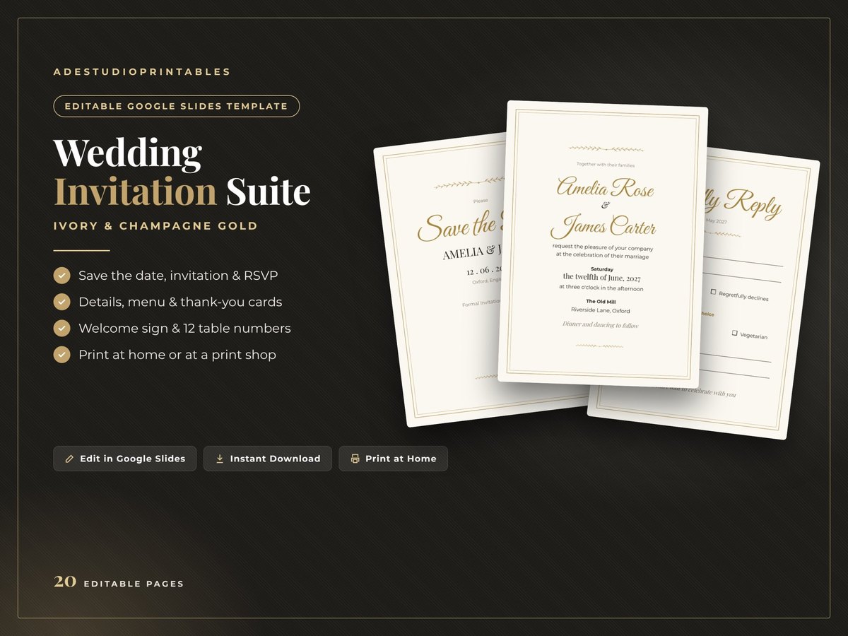 Wedding invitation suite cover